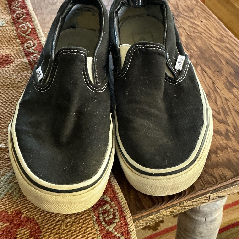 Vans black slip ons. Women’s size 7.5.